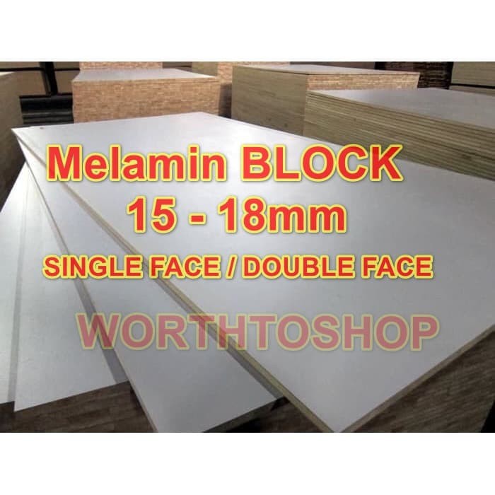 [PROMO EKSKLUSIF] Blockboard Melamin 15Mm 1 Muka Doff / Blok Board Melamin 15Mm BERKUALITAS