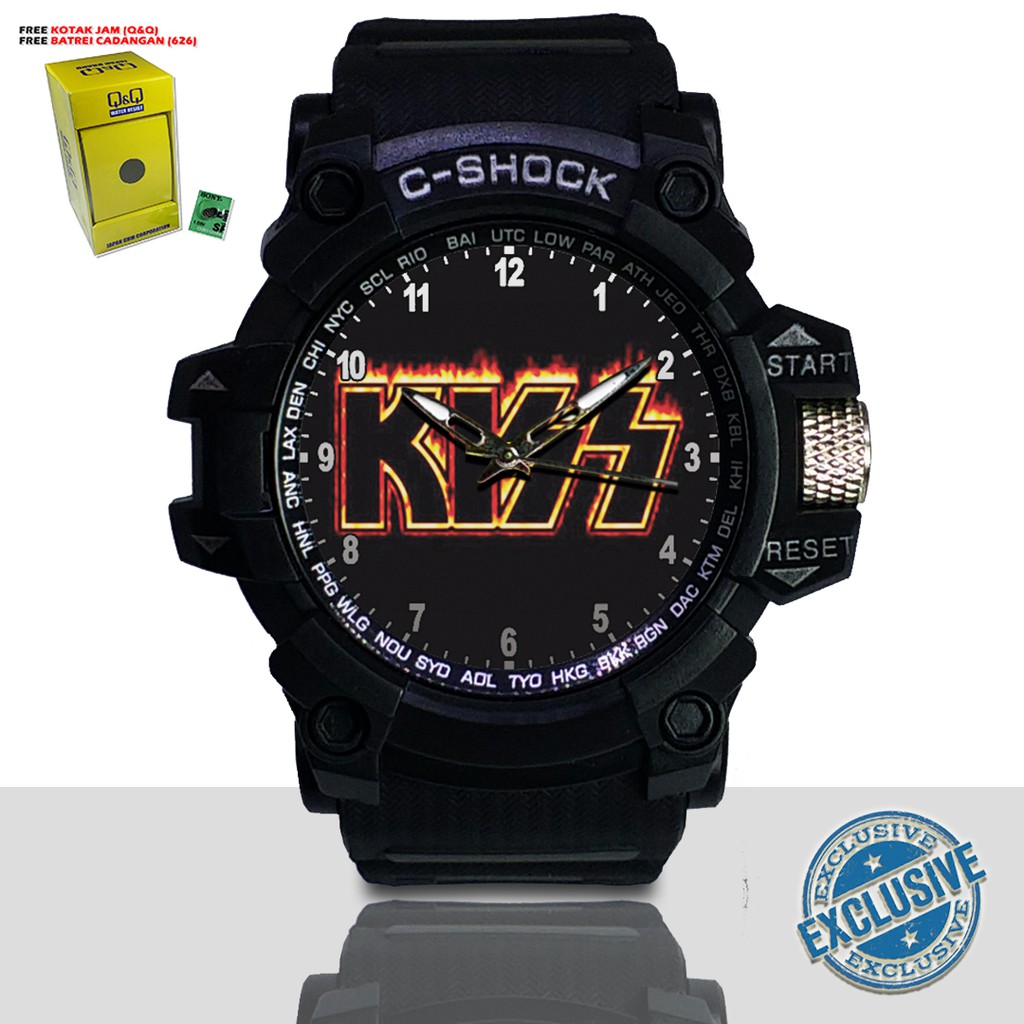 (EXCLUSIVE ) JAM TANGAN KISS WATER RESIST FREE BOX DAN BATREI - NO.9