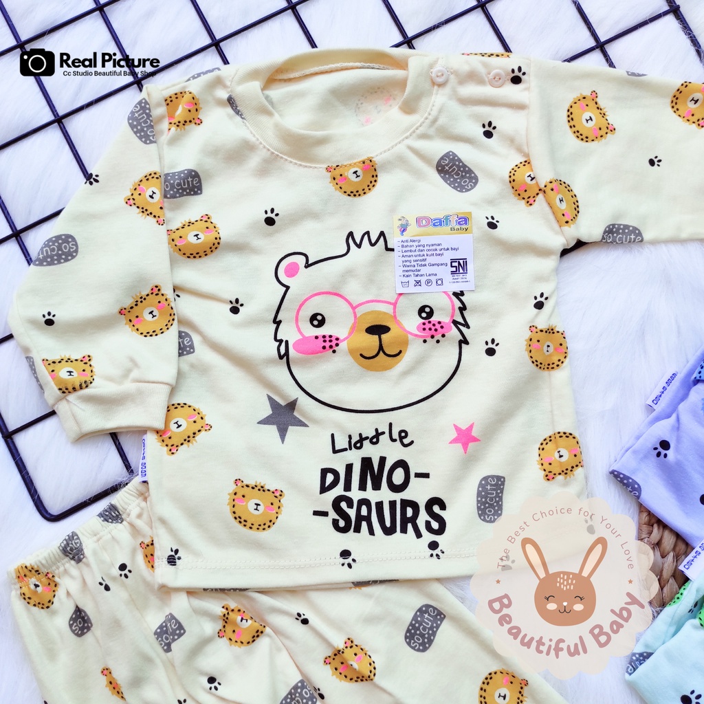 PREMIUM Setelan Piyama Baju Bayi Usia 3-18 Bulan Celana Panjang Lengan Panjang Motif Printing Bear / Baju Tidk ur Bayi Laki-laki / Piyama Bayi Perempuan / Baby.ou