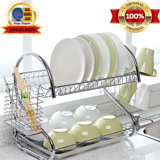 Rak Piring Stainless Steel 2 Susun Anti Karat Shopee Rak Piring Stainless Steel 2 Susun Anti Karat Shopee