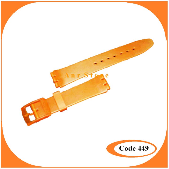 Tali Jam Tangan Swatch Irony Medium 17mm Orange