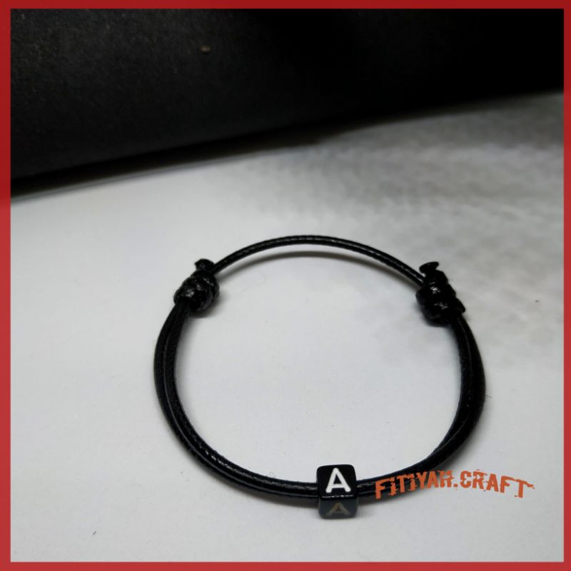 GELANG COUPLE TALI KOREA 2MM MURAH GELANG INISIAL HURUF