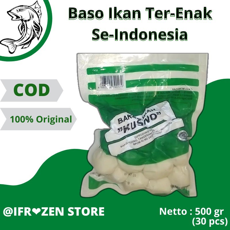 

500 gr Baso Ikan Tenggiri Kusno Sunfish Teman Laut Cedea Asli Makanan Frozen Beku Asin Gurih Enak