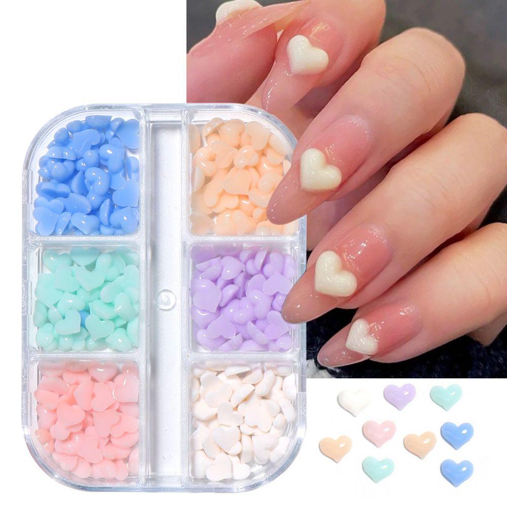 Preva Dekorasi Nail Art DIY Manicure Ungu Biru Putih Pink 3D