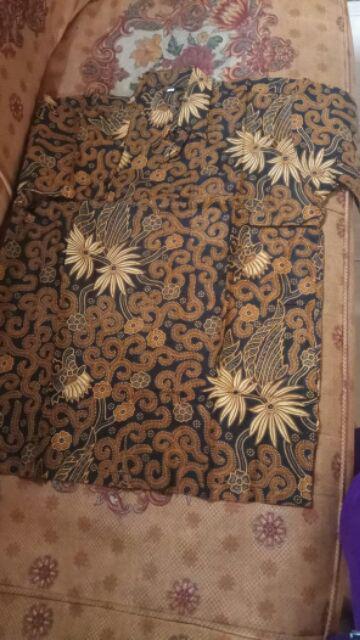 Kemeja Batik Lengan Pendek Motif Kenongo M L Xl Xxl