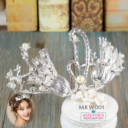 [READY STOCK] MAHKOTA PENGANTIN AKSESORIS WEDDING CROWN WEDDING SWAN MRW001