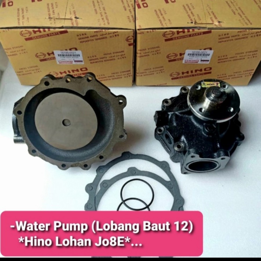 water pump pompa air lobang baut 12 hino lohan j08e 16100-0021/e0021