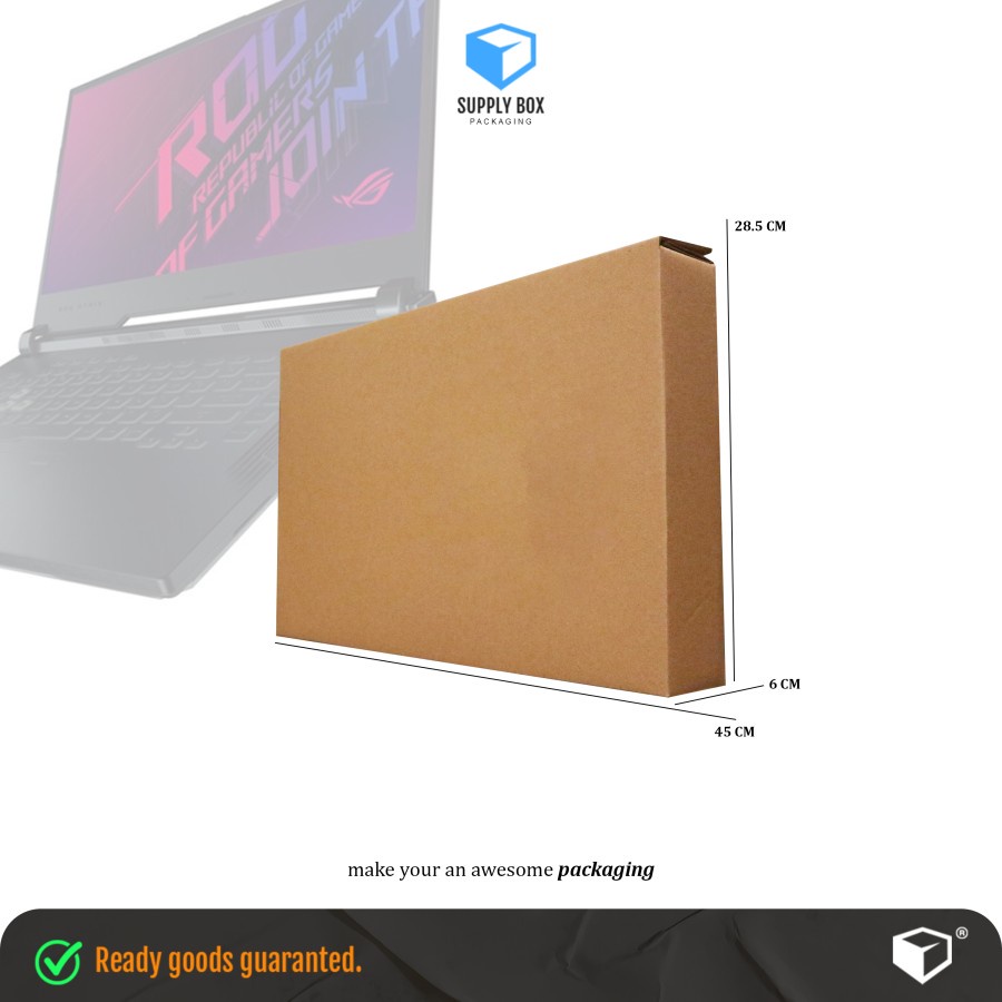 

BOX LAPTOP POLOS 1 SET | UK.45x6x28.5 cm | Kardus Laptop