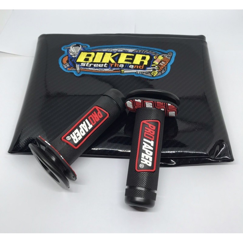 Paket Motor Kulit Jok Carbon + Handgrip Protaper # 3 Warna