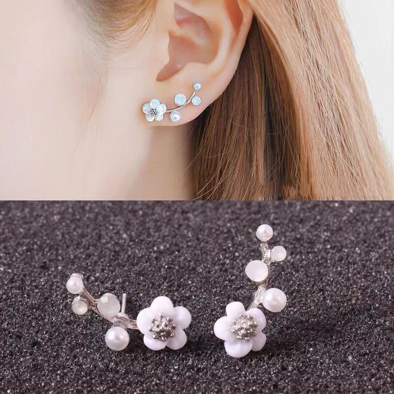 (Hello Girl)E29 Anting Bunga Fashion Wanita Stud Earrings Import-1