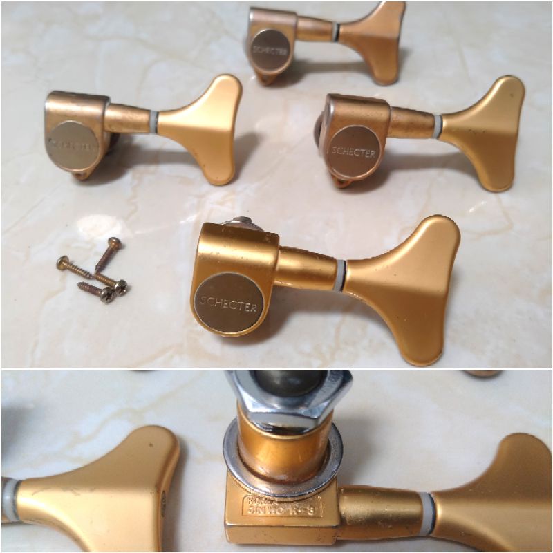 dryer gitar bass elektrik schecter gold ori korea sejajar 4 right left kanan kiri seken second bekas