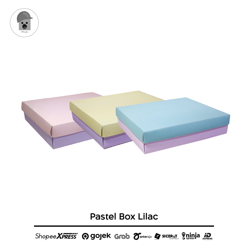 

Sugus Box - Pastel Mangkok " LILAC " box packaging Top Bottom Ivory Material Packaging/Gift/Business
