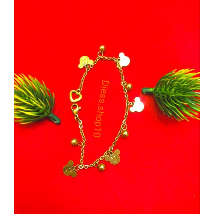 Gelang Kaki Titanium Gold