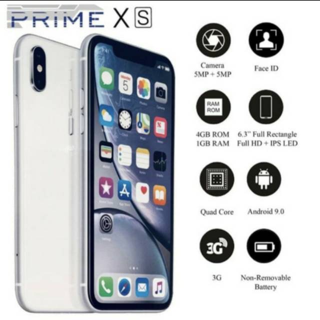 PRIME XS - ANDROID 6.3 INCH 1GB PONY LCD BATT TANAM FULLVIEW RESMI
