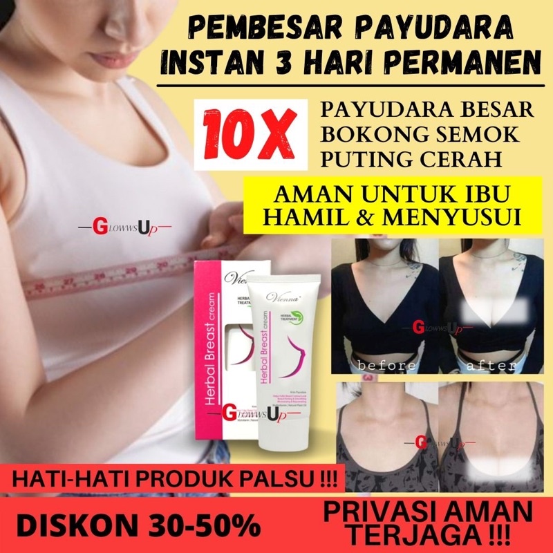 Jual Pembesar Payudara Cream Pengencang Payudara Vienna Herbal Breast Original Bpom Shopee