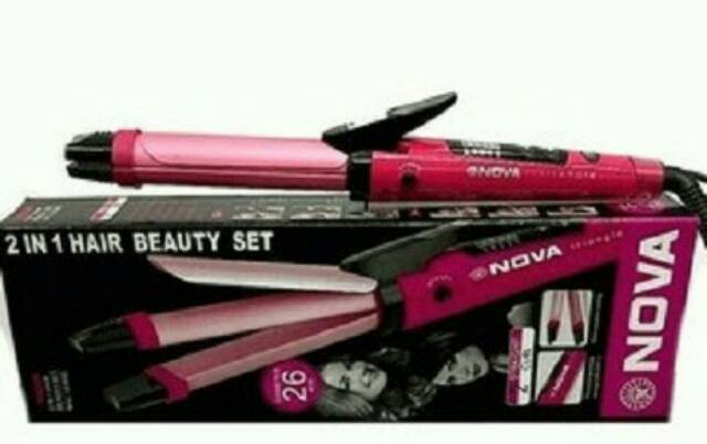 Pengeriting Catok Rambut nova 2in1 Curly / Catok Nova Besar