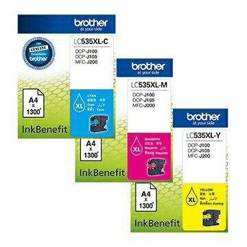 TINTA / CATRIDGE BROTHER LC535 CYAN / MAGENTA / YELLOW ORIGINAL 100%