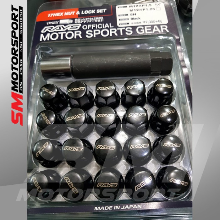 Lugnut Mur Baut Velg Ban Mobil Rays Nut Lock Original Asli Japan 1.5