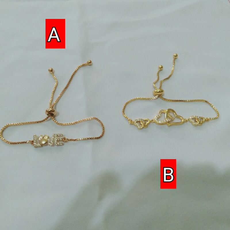 Gelang serut Titanium Asli Emas Wanita Rantai Gold xuping lapis mas 18k