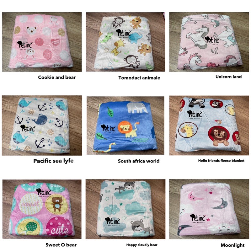 Pet fleece blanket ukuran L 70x100cm