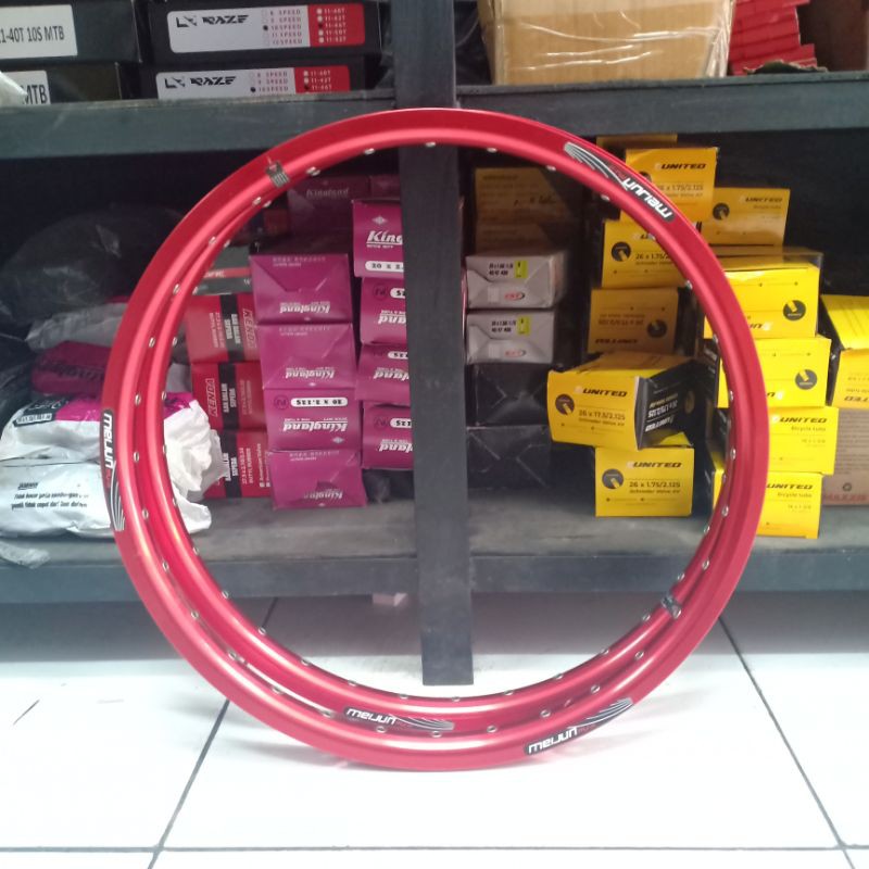 RIMS 20 INCH 406 MEIJUN 32 HOLE - RED - RIMS 20 MURNI