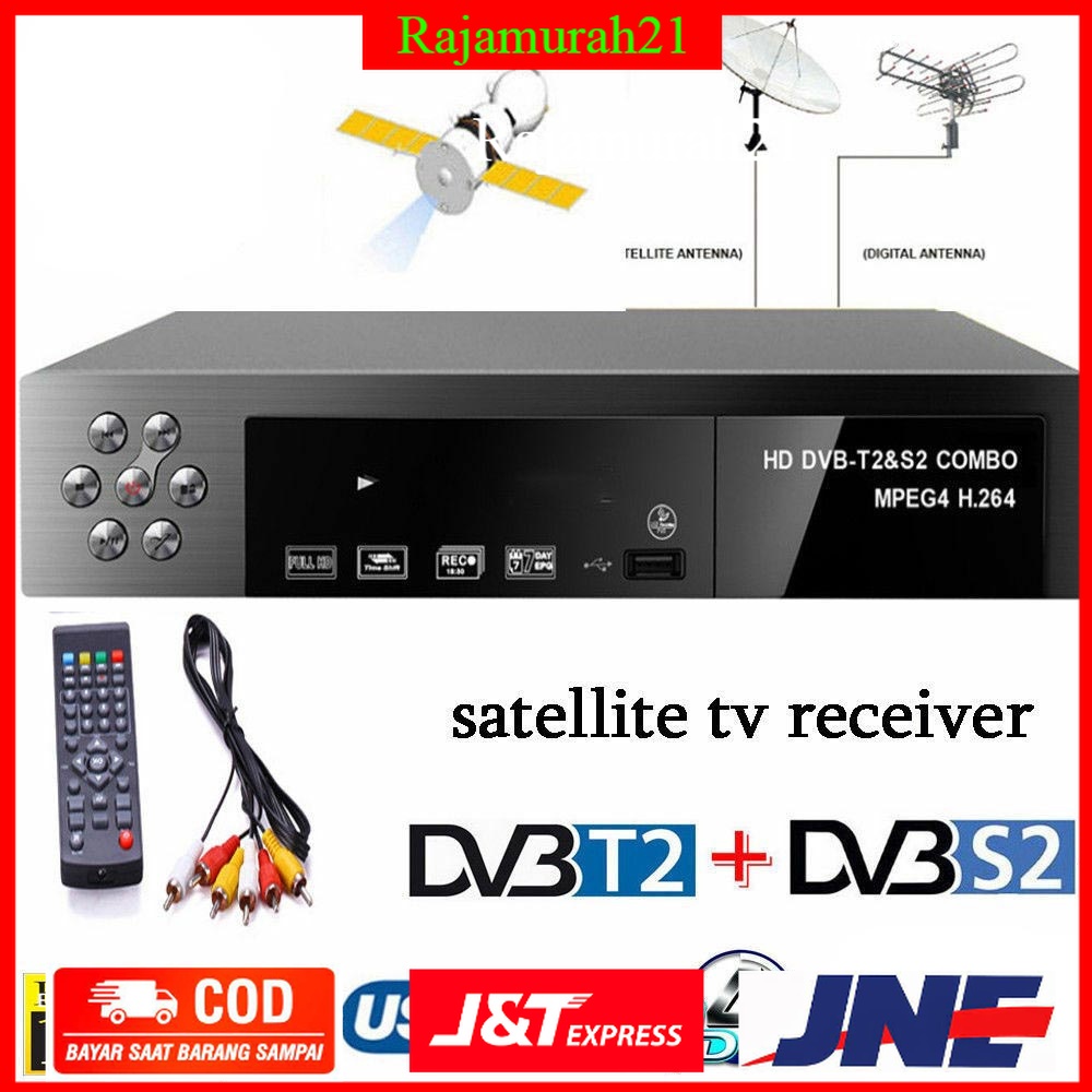 TV Box Montage VT6000 Smart Digital Satellite TV Box Receiver 1080P DVB-T2 + DVB-S2 - Black
