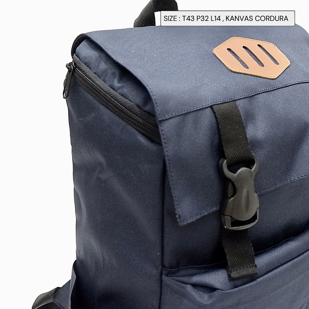BISA COD tas ransel pria cowok anak dewasa sekolah kantor backpack gesper tutup kanvas cordura murah
