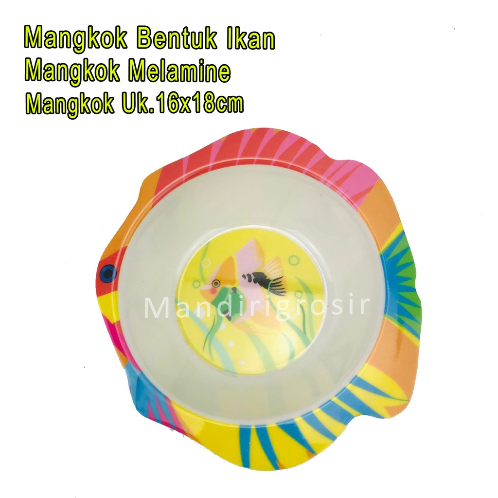 Mangkok Serbaguna *Mangkok * Mangkok Bentuk Ikan * Melamine 16x18cm