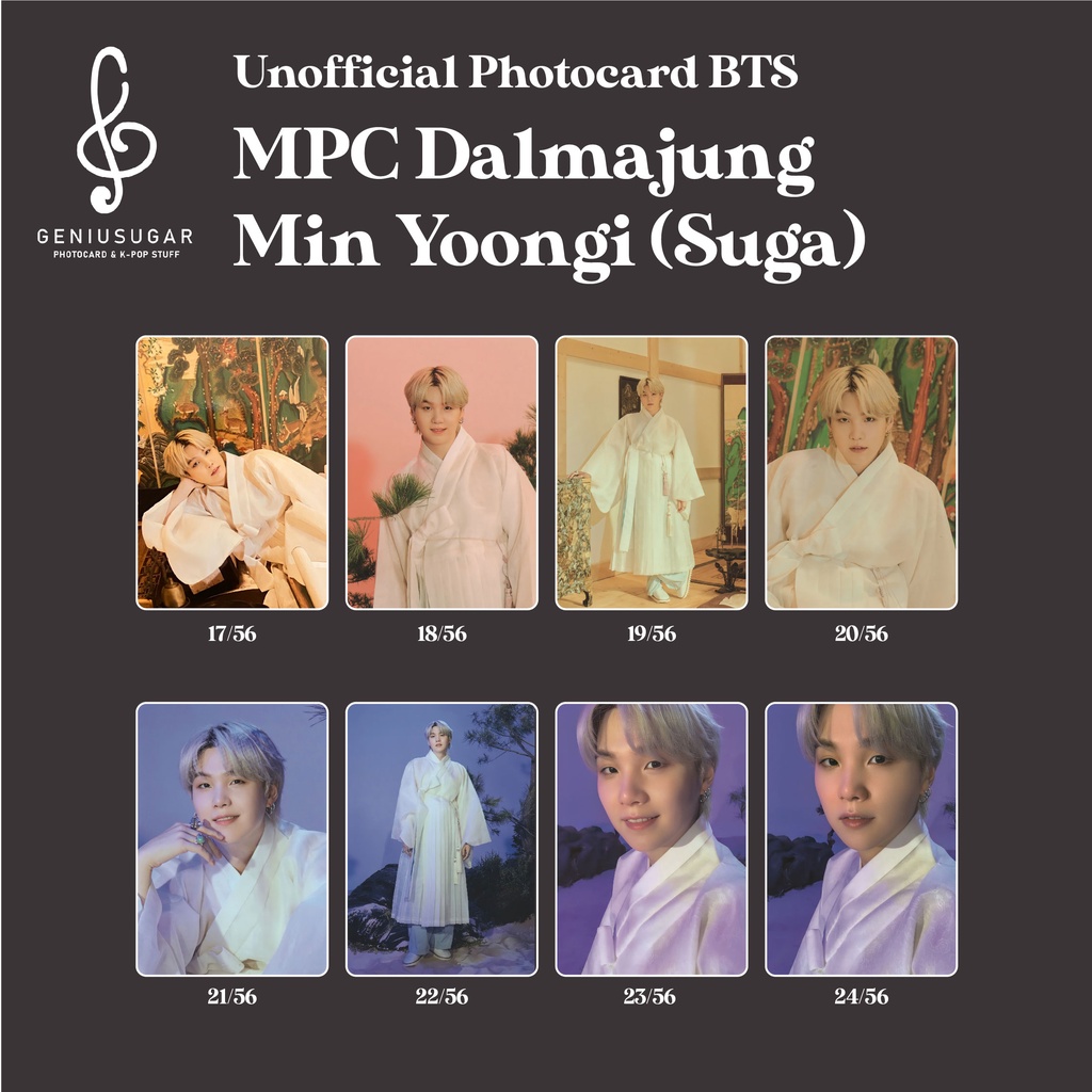 [BTS DALMAJUNG] PHOTOCARD MPC &quot;MIN YOONGI (SUGA)&quot;