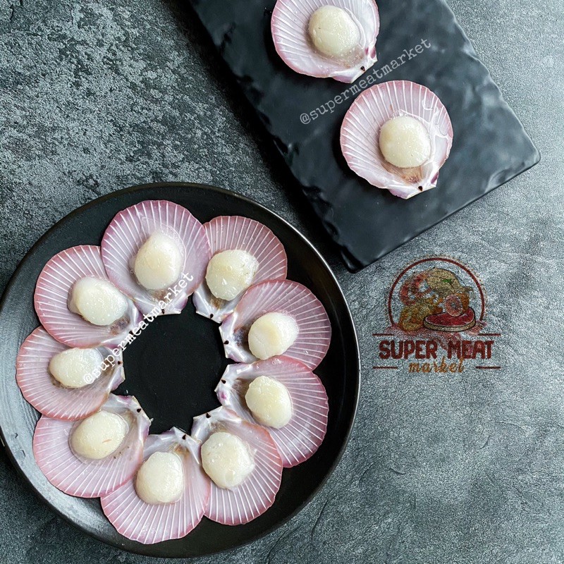 1kg Scallop Premium Half Shell