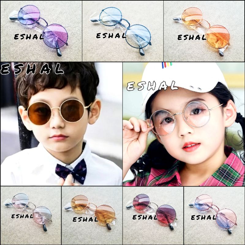 KACAMATA ANAK GAYA BULAT BOBOHO RETRO LAKI PEREMPUAN