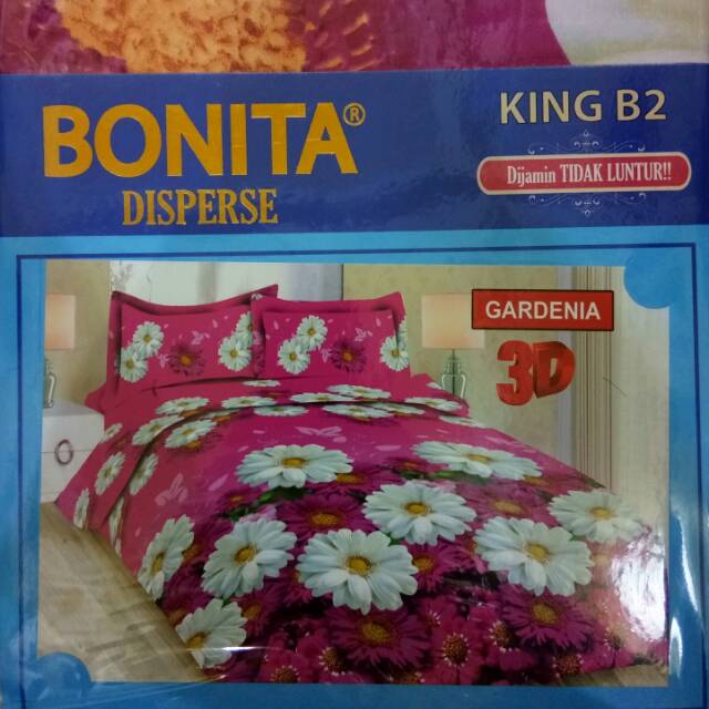 MURAH SEPREI BONITA GARDENIA KING B2 180X200 2 BANTAL 2 GULING