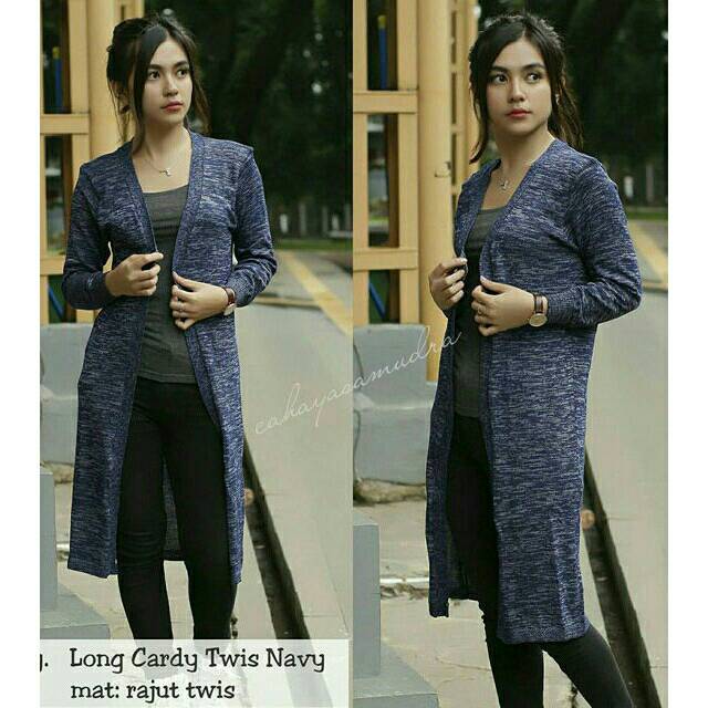 Long twist cardigan / LONG CARDI / TWIST