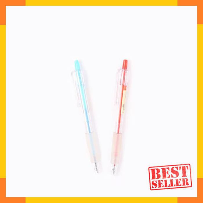 

Red and Blue Clear Ballpoint Gel Pen (Pulpen / Bolpen)