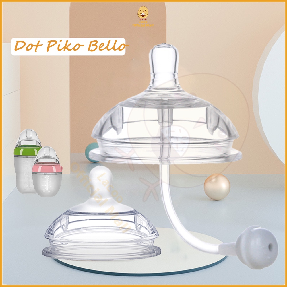 Lacoo Dot Piko Bello silikon Nipple leher lebar dengan sedotan BPA FREE