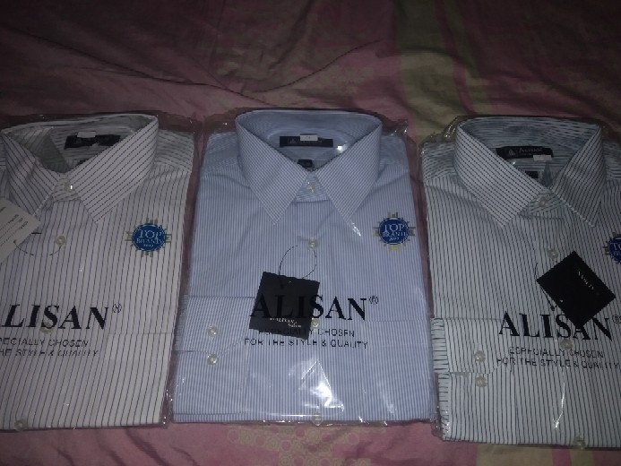 Kemeja Alisan Panjang Corak Reguler & Slimfit 14,5 - 16