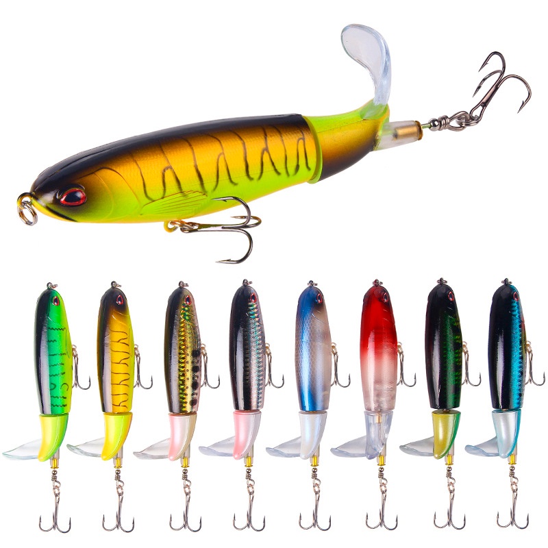 Spoon Lure Umpan Mancing Umpan Pancing Buatan Whopper Plopper Popper Alat Pancing Murah Alat Pancing Umpan Ikan Umpan Pancing 35.2g/14cm VIB 3D Eyes relix nusantara