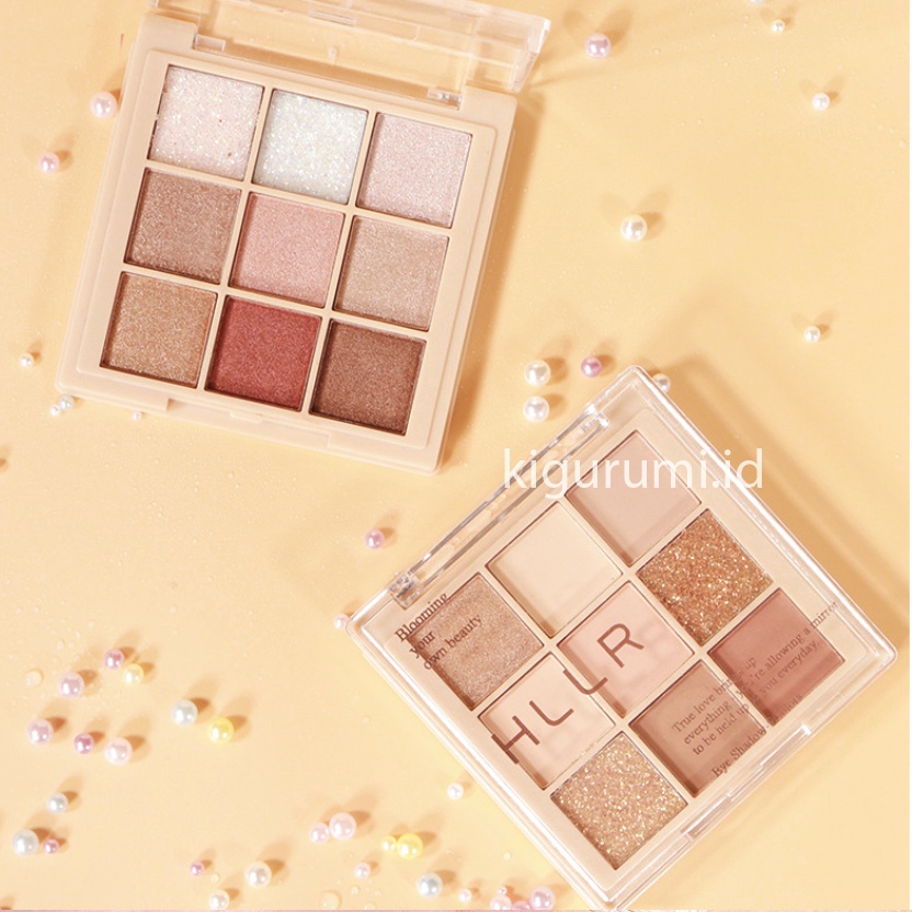 HLLR Korean Eyeshadow Pallete Murah Matte Eyeshadow Palet Waterproof 9 Warna XX058