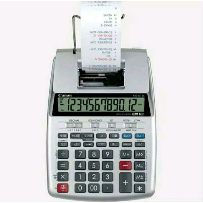 

Paket Hemat CANON P23-DTC Printing Calculator Original & Garansi Resmi +1Pak Kertas +1Tinta