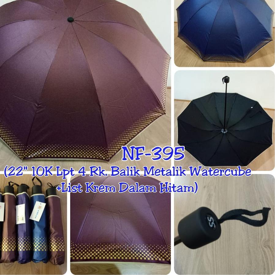 ℮ PAYUNG LIPAT 3 10 JARI METALIK NF 395 ✾