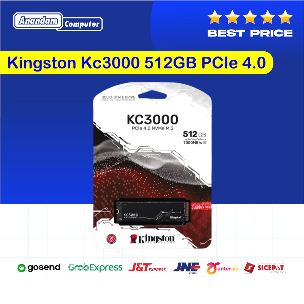 SSD 512GB KINGSTON KC3000 7000Mb/s PCIE 4.0 NVMe M.2 SKC3000S/512G