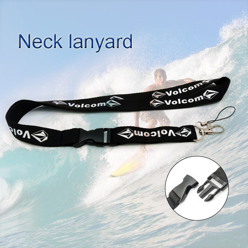 Volcom Leher Lanyard Ponsel Sling untuk Kartu Pelajar Tali ID Card Straps Gantungan Kunci Anti-Drop Lanyard Aksesoris