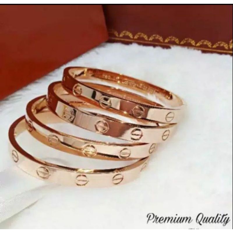 Gelang Titanium 18K Intan Gelang Cincin Abadi Diamond Eternal Ring Bracelet N02092103