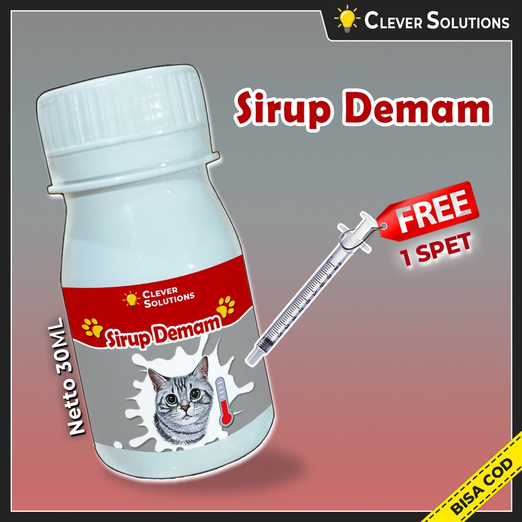 SIRUP DEMAM Kucing Panas Demam Obat Kucing Demam by Clever Solutions