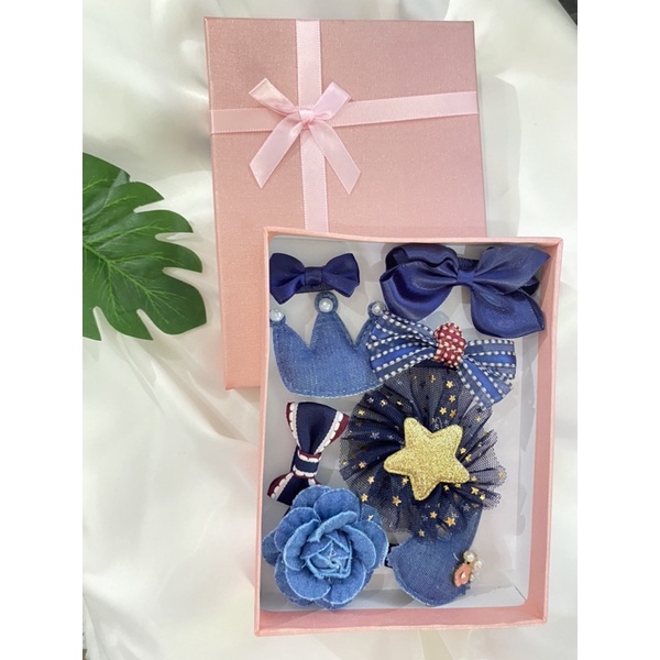 JEPITAN SET ANAK BOX PITA POLOS IMPORT / JEPITAN ANAK SET ISI 10