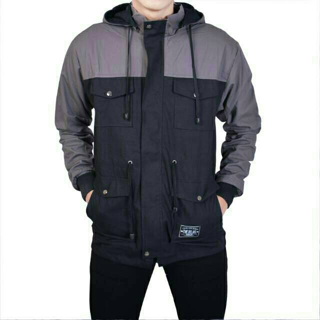 (ORIGINAL) KENT JAKET PARKA REGLAN DARKGREY BLACK
