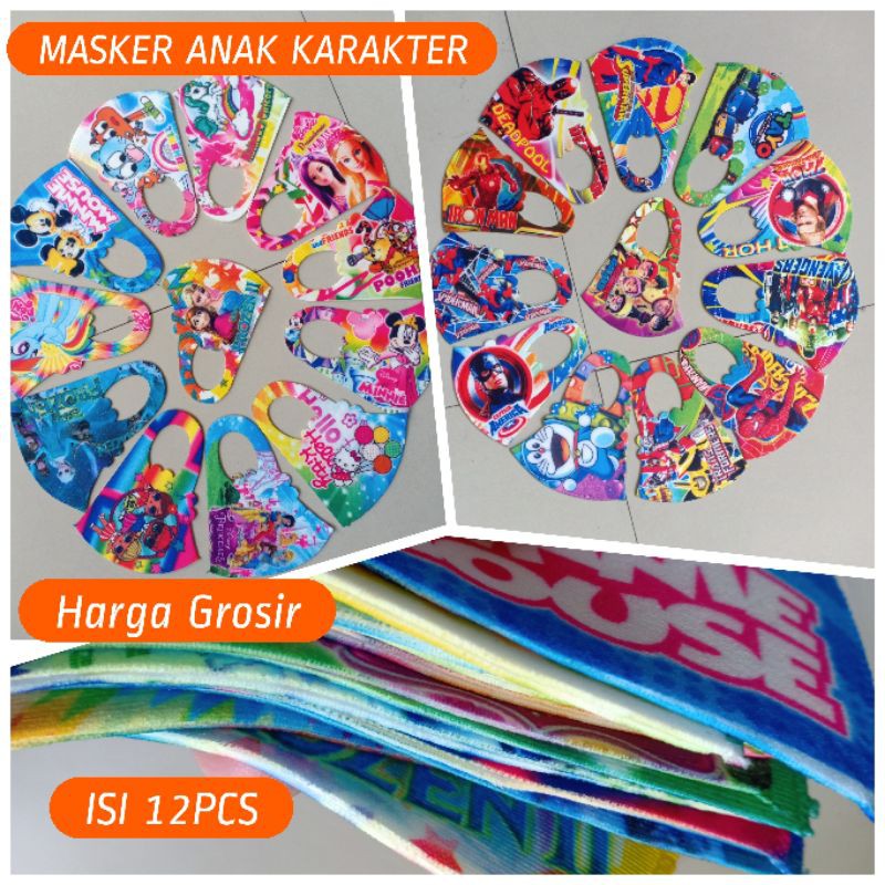 Masker scuba anak karakter motif lucu grosir termurah ...