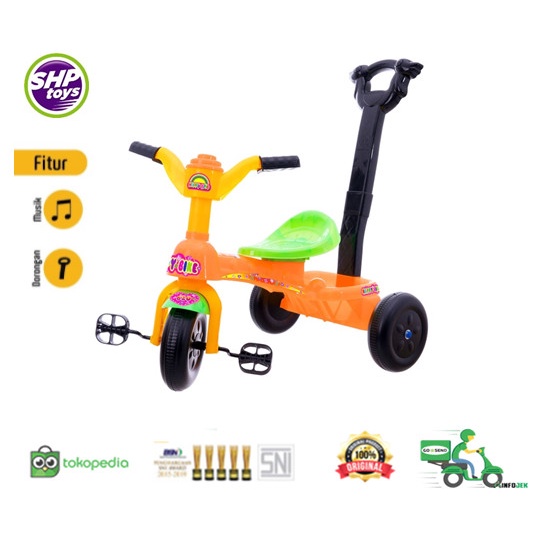 Sepeda Roda Tiga Mainan Anak SHP Tricycle HB 620 Sepeda Dorong Anak