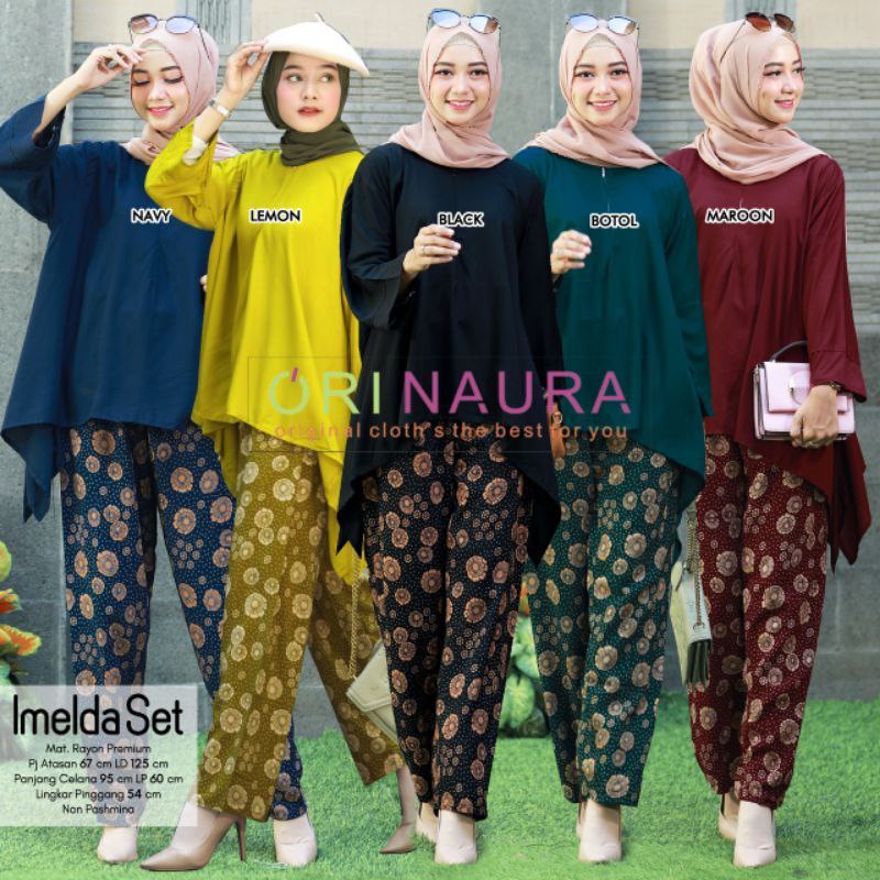 [COD] ORI NAURA SET IMELDA TIEDYE RAYON SETELAN CP WAKA MOTIF