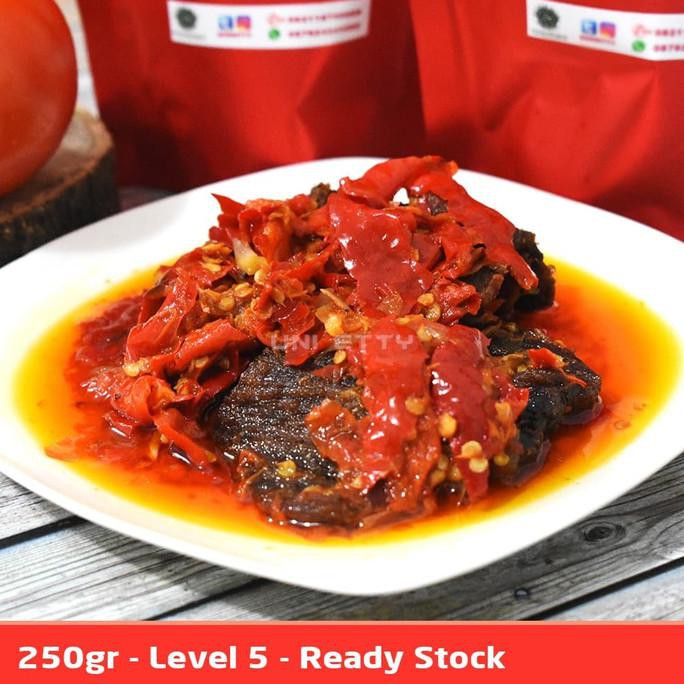 

BISA COD Dendeng Balado Batokok (Cabe Merah) PEDAS LEVEL 5 - ASLI PADANG SPECIAL Kode